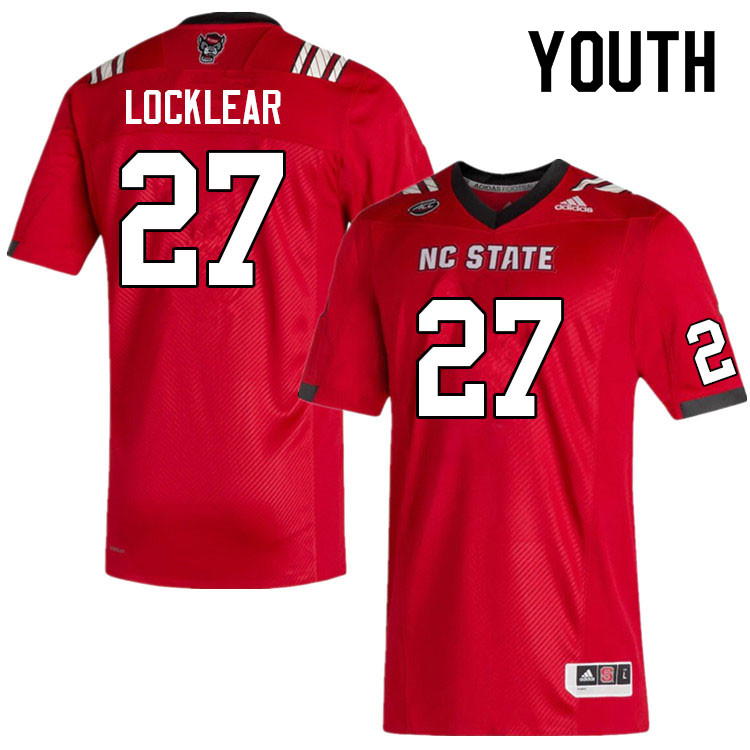 Youth #27 Ashton Locklear NC State Wolfpack College Football Jerseys Sale-Red